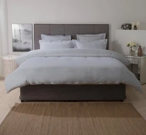 Funda nórdica 100 % algodón egipcio 1000 hilos, ropa de cama en gris platino - Imagen 1 de 5