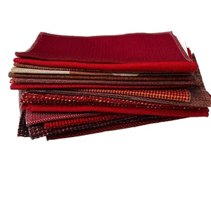 20 Designer Upholstery Fabric Remnants Red | Quilting Squares Craft Textile - Picture 1 of 7