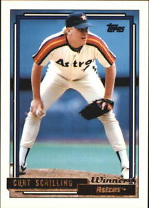 1992 Topps Gold Winners Houston Astros Baseball Card #316 Curt Schilling