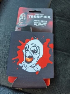TERRIFIER Art The Clown Licensed Can Cooler Sleeve Drink Holder Horror NEW - Picture 1 of 3