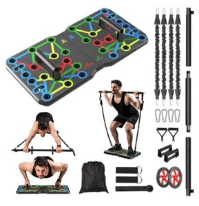 AERLANG Push Up Board, Portable Multi-Function Foldable 10 in 1 Push Up Bar - Picture 1 of 7