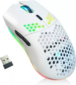 Kabellose Gaming Computer Maus RGB Beleuchtet 3400 DPI 6 Tasten USB für PC C323 - Bild 1 von 6