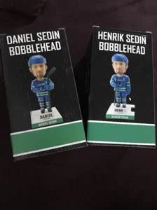 DANIEL And HENRIK SEDIN 1K 1000 Nhl Points BOBBLEHEAD Set Lot VANCOUVER CANUCKS - Picture 1 of 2