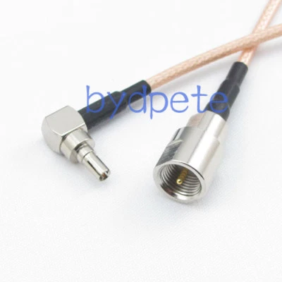 CRC9 male to FME male plug RG316 Pigtail Coax Coaxial Cable Koaxial Kable 50ohm - Image 1 of 4