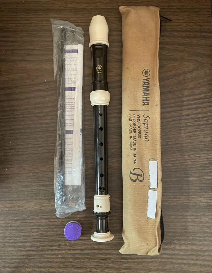 Yamaha YRS-302B Professional Soprano Recorder w/ Pouch ~ Made In Japan - Image 1 of 1