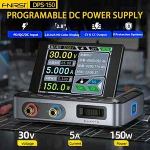 FNIRSI DPS150 Programmable CNC DC Power Supply 30V 5A 150W/ Input PD QC DC Power - Picture 1 of 24