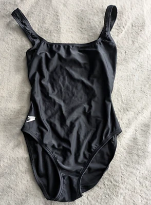 SPEEDO One Piece Swimsuit Womens 8 Solid Black Swim Suit - Image 1 of 4