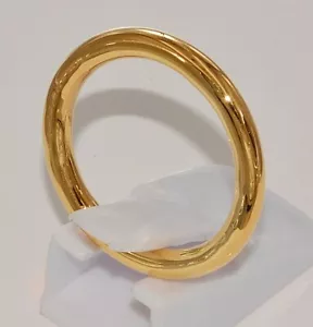 massiv Sterling Silber 925 Ring runde Ringschiene Ø ca.3 mm poliert vergoldet - Bild 1 von 7