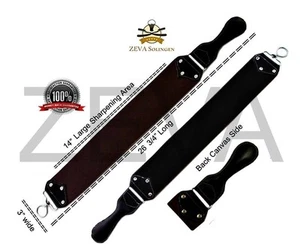 26 3/4" WIDE RAW COWHIDE LEATHER SHARPENING STROP/STRAP FOR STRAIGHT EDGE RAZOR - Picture 1 of 3