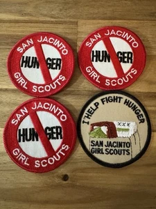 Patch Girl Scout Aiuta a combattere la fame 4 toppe nuove vintage - Foto 1 di 1