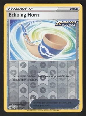 Echoing Horn 136/198 Japanese,Reverse Holo Pokemon Chilling Reign - Image 1 of 2