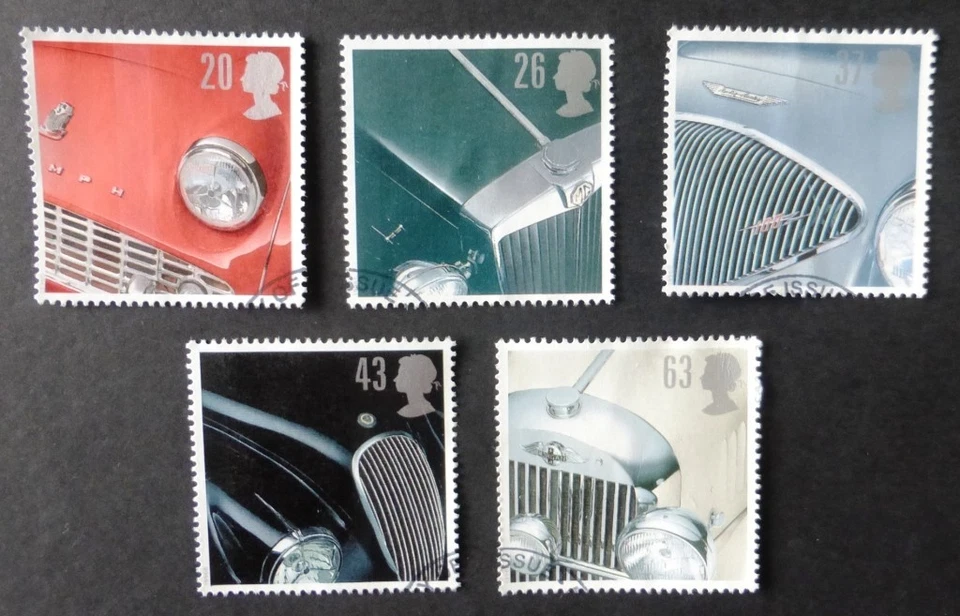 1996 Set of used/cancelled GB Stamps 'Classic Cars'  SG 1945-9 No Y-390 - Image 1 of 1