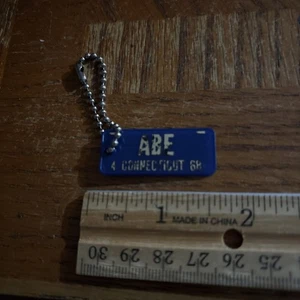 Rare VTG 1968 Campaign Keychain: CT Congressman Governor Senator Abe Ribicoff - Picture 1 of 3