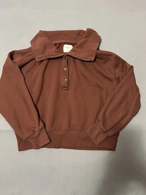 Sudadera con Capucha Abercrombie And Fitch Mujer Granate Colección Suave Talla Grande Foto 1 de 4