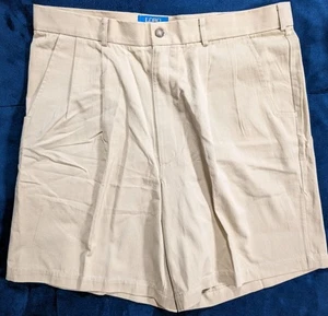 NWT Vintage Lobo by Pendleton Pleated 7" Inseam Made In USA Shorts Beige Mens 32 - Picture 1 of 11