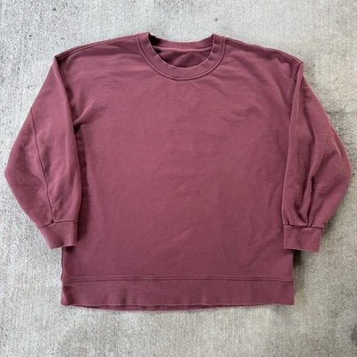 Sudadera Lululemon Perfectamente Grande Cuello Redondo Algodón Terry Pullover Talla 12? Foto 1 de 4