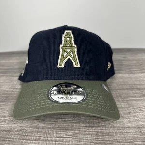 NEW ERA Houston Oilers A-FRAME Corduroy Hat 9Forty Snapback Cap Throwback - Picture 1 of 6