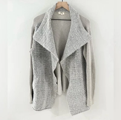 Umgee Long Sleeve Open Front Cardigan Gray Size Large - Image 1 of 4