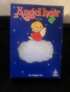 Vetro filato natalizio capelli angelo vintage nuovo con scatola - Foto 1 di 3