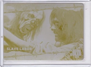 Topps  2017 Walking Dead Season 7  Metal Printing Plate 1-1 Yellow #35 - Picture 1 of 1