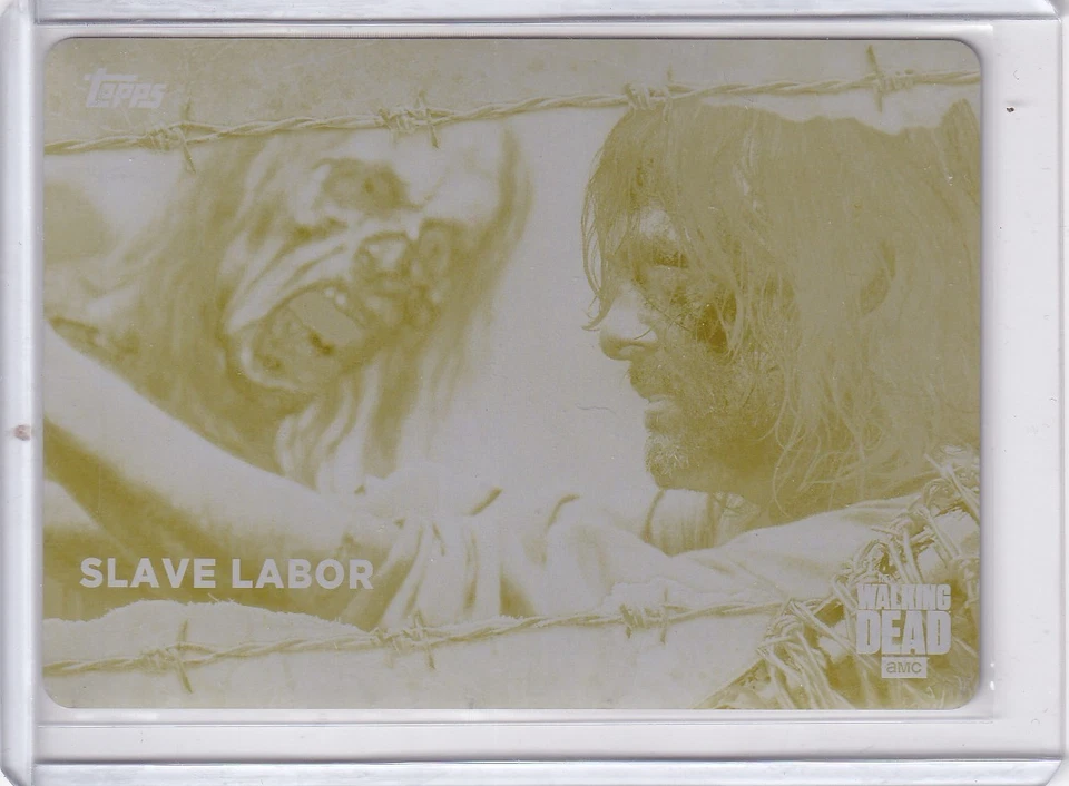 Topps  2017 Walking Dead Season 7  Metal Printing Plate 1-1 Yellow #35 - Image 1 of 1
