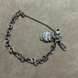 James Avery Forged Link Charm Bracelet Sterling Silver 925 Happy Birthday Charm - Picture 1 of 8