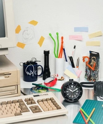 SEIKO x BEAMS TC208S Reloj Despertador de Mesa EXCLUSIVO Diseño de Reloj de Buceo Foto 1 de 3