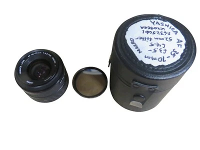 Yashica AF 35-70mm 1:3.3-4.5 Macro Lens For Yashica AF Mount w/ Filter and Case - Image 1 of 4