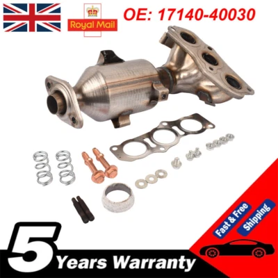 Catalytic Converter with Gasket Kit 0342L5 0342.K8 for Peugeot 107 Toyota Aygo - Image 1 of 4