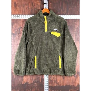 Gerry Hi Pule Half Snap Sweater Fleece Sherpa Jacket Pullover Green Mens Large - Picture 1 of 6