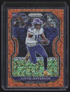 2020 Panini Prizm - Justin Jefferson #398 Orange Disco Prizm Rookie RC Vikings - Bild 1 von 2