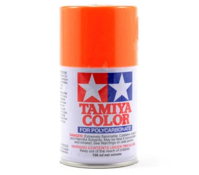 Pintura en aerosol Lexan naranja fluorescente Tamiya 86024 PS-24 (3 oz) Foto 1 de 2