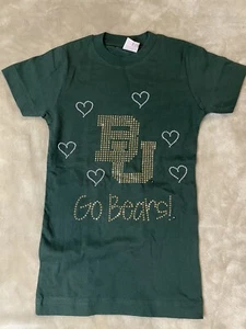 Baylor Green Studded Green Girls Shirt Size XS - Picture 1 of 3