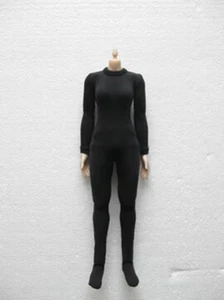 1/6 Female Figure Clothing Set Black Slim Stretch Clothes for 12" Action Body - Picture 1 of 4