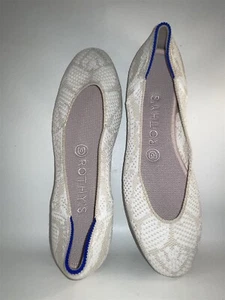 Rothy's The Square White Beige Design Women's Shoes Flat Loafer Size 7 New - Picture 1 of 1