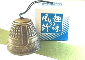Carillon a vento Furin giapponese Nambu ghisa oro campana tempio made in Japan - Foto 1 di 2
