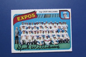 DICK WILLIAMS  SIGNED 1980 O-PEE-CHEE # 249 EXPOS Gary Carter Dawson  Tim Raines - Picture 1 of 3