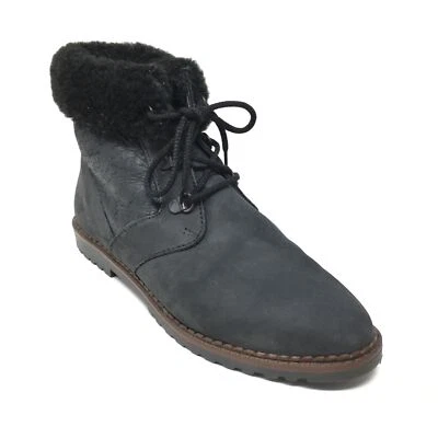 Mujer Eddie Bauer Inglaterra Botas de Nieve Invierno Zapatos Talla 39 EU/8 Negro Piel de Oveja Foto 1 de 4