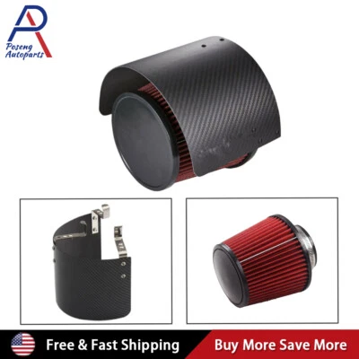 Air Intake Filter Heat Shield Cover+3'' Air Filter For 2.5" To 5.5" Racing Car - Image 1 of 4