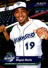 2012 Vermont Lake Monsters Choice #16 Miguel Marte Dominican Republic DR Card