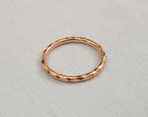 GEMPORIA TGGC CR 10CT ROSE GOLD DIAMOND PATTERNED BAND RING 1.8g - SIZE N 1/2 - Picture 1 of 13