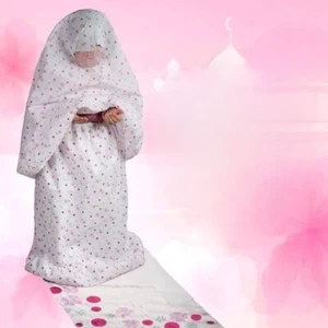 Kleine Mädchen Gr :4 bis 14 Jahr islamische GebetsKleidung 2-tlg طقم صلاة ولادي - Bild 1 von 15