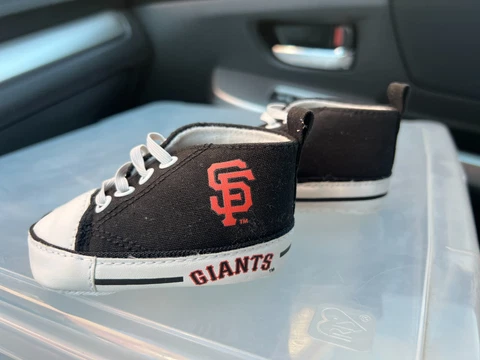 MLB San Francisco Giants 0-6 Months Prewalkers Baby Infant Shoes Sneakers Cover