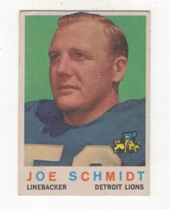 1959 TOPPS FOOTBALL JOE SCHMIDT DETROIT LIONS #6 - Picture 1 of 2
