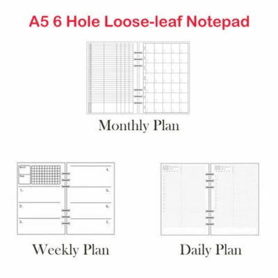 A5 Filofax Einlage Planer Kalendereinlage Monatlich Woche Zeitplaner Tagebuch - Bild 1 von 4