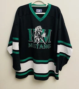 Vintage Mustangs Hockey Jersey #2 Hirt Canada Size Adult XL Kobe Brand Jersey - Picture 1 of 9