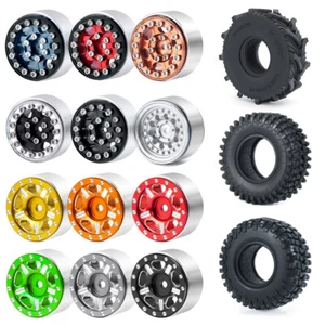 4PCS Wheel Rims Tires Upgrade Parts for RC Axial 1/24 SCX24 Crawler Car - Picture 1 of 59