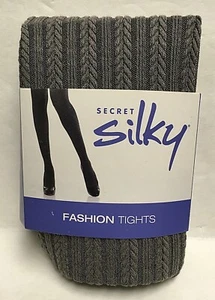 Secret Silky Fashion Tights by Gildan " CHARCOAL GRAY" ~ New in Package!  - Picture 1 of 3
