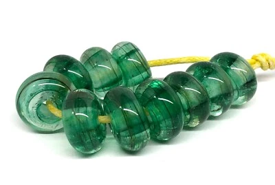 Cuentas de vidrio de murano hechas a mano únicas marca Tamara Yarilo 10 piezas Foto 1 de 4