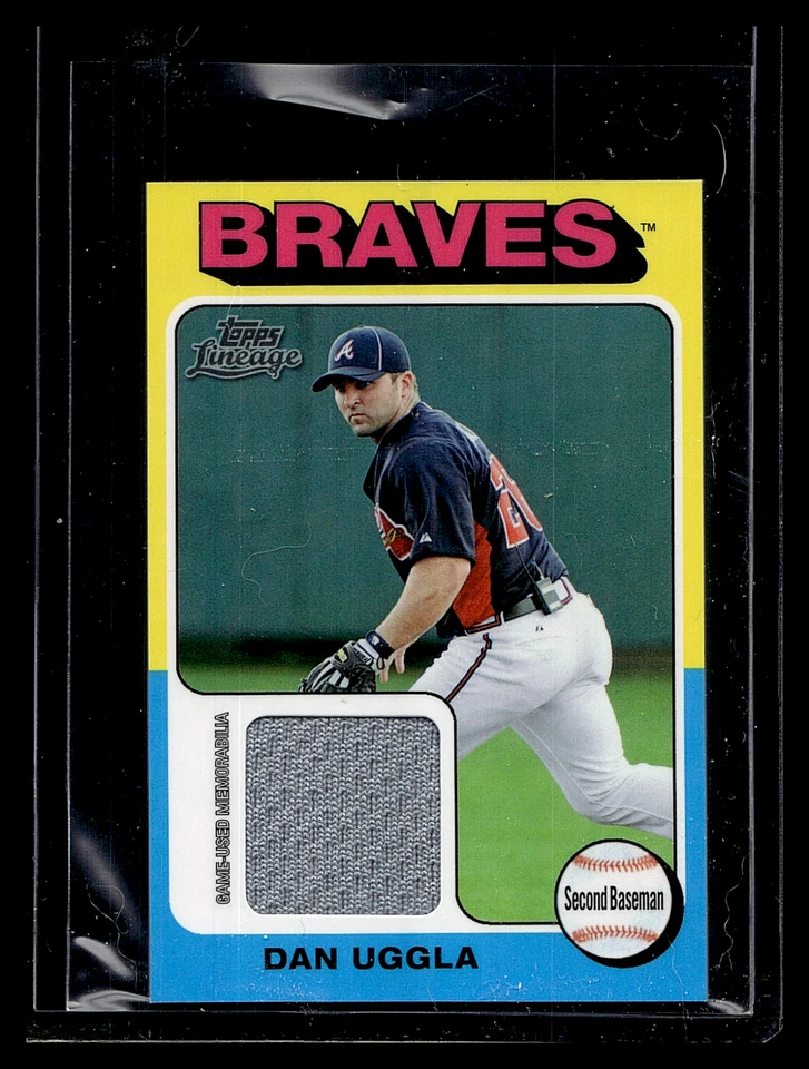 2011 TOPPS LINEAGE '75 MINI RELICS #DU DAN UGGLA GAME USED JERSEY ATL BRAVES - Image 1 of 3